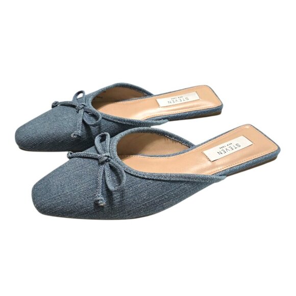 Steven New York NWT Calandra Mule In Denim Sz 6.5M - Picture 1 of 9